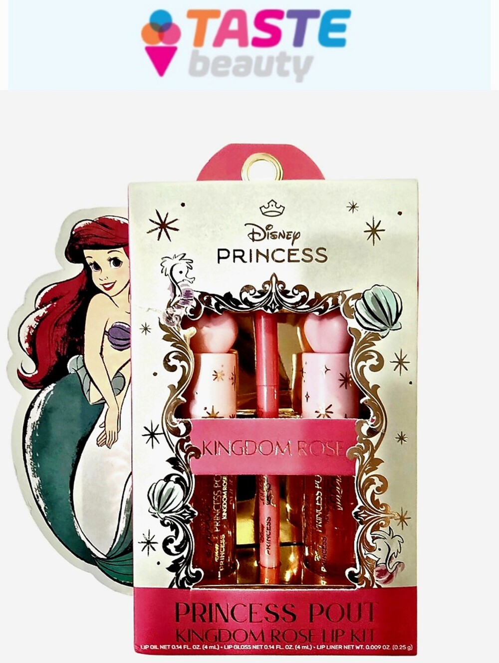 Taste Beauty Disney Princess Pout Kingdom Rose Lip Kit